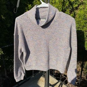 Madewell mock neck sweater. Knit with various colors.